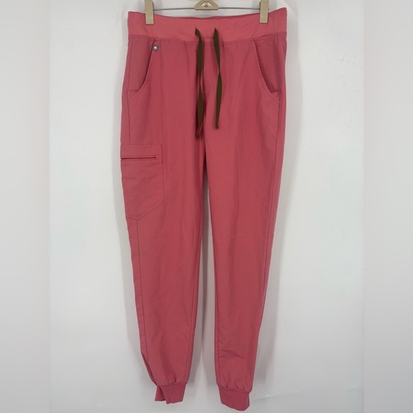Figs Pants - NWOT Figs Salmon Pink Technical Collection Joggers Small Pink